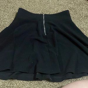 High waist skater skirt black L zipper